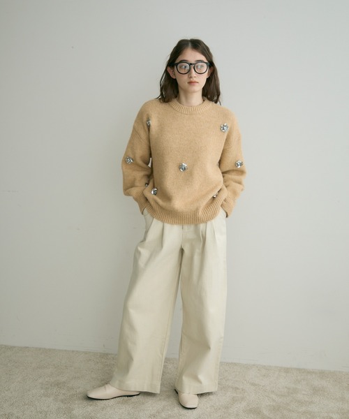 Crisp（クリスプ）の「【ZOZO限定】２タックツイルワイドパンツ（チノパンツ・レディース・ホワイト/ナチュラル・S）」の8枚目の写真