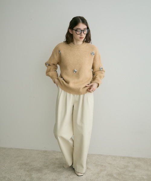 Crisp（クリスプ）の「【ZOZO限定】２タックツイルワイドパンツ（チノパンツ・レディース・ホワイト/ナチュラル・S）」の9枚目の写真