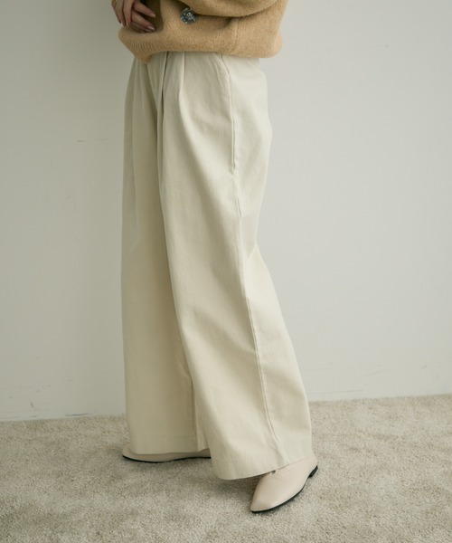 Crisp（クリスプ）の「【ZOZO限定】２タックツイルワイドパンツ（チノパンツ・レディース・ホワイト/ナチュラル・S）」の12枚目の写真