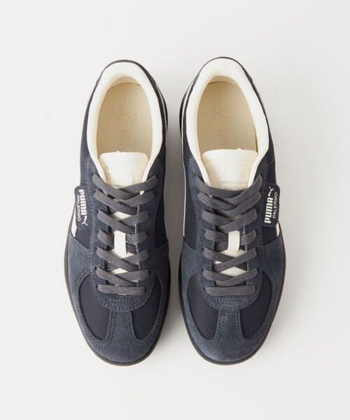 【極美品】PUMA PALERMO ネイビー　24cm PUMA PALERMO COBALT GLAZE-PUMA WHITE 24SP-I（プーマ パレルモ