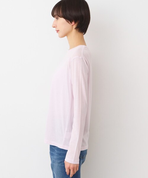 Dessin（デッサン）の「◆【洗える】クルーネックシースルーロンT（Tシャツ/カットソー・レディース・ブラック/ピンク/ホワイト・02）」の17枚目の写真