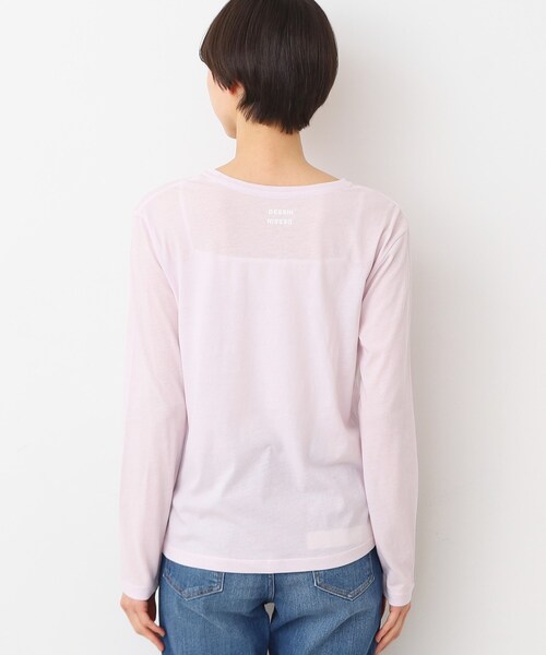 Dessin（デッサン）の「◆【洗える】クルーネックシースルーロンT（Tシャツ/カットソー・レディース・ブラック/ピンク/ホワイト・02）」の18枚目の写真