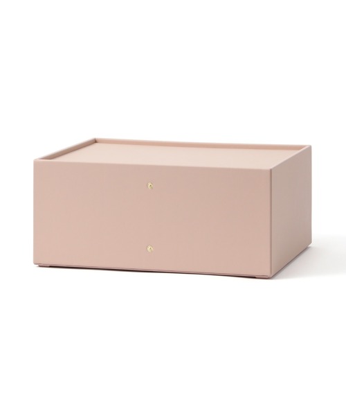 エンボス スタッキングドロワー S ピンク（収納グッズ