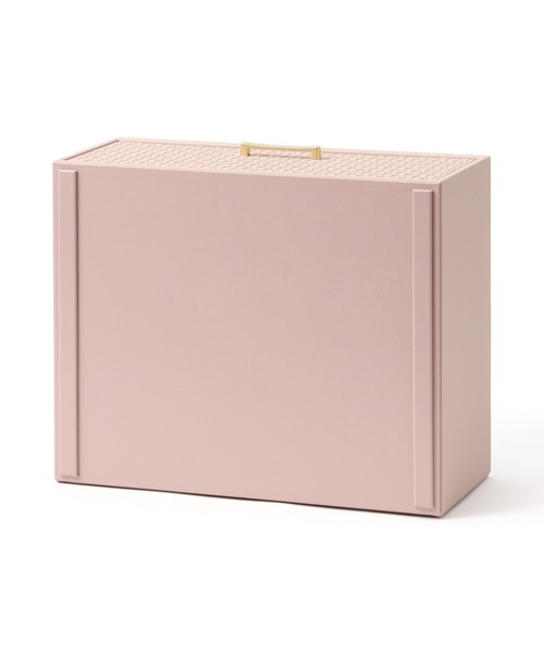 エンボス スタッキングドロワー S ピンク（収納グッズ