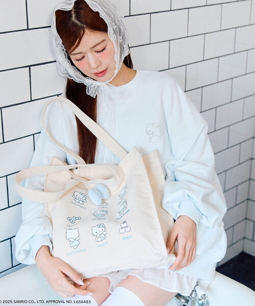 sanrio（サンリオ）の「HELLO KITTY トートバッグ（トートバッグ・レディース・ピンク/サックスブルー・FREE）」の3枚目の写真