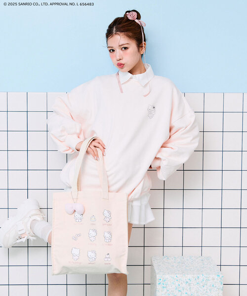 sanrio（サンリオ）の「HELLO KITTY トートバッグ（トートバッグ・レディース・ピンク/サックスブルー・FREE）」の11枚目の写真