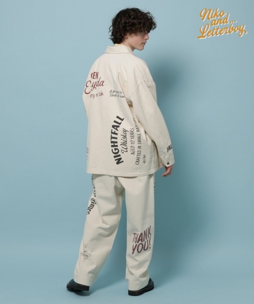 niko and...（ニコアンド）の「【LETTERBOY(レターボーイ)】コラボ落書きプリントブルゾン（ブルゾン・メンズ・ブラウン/ナチュラル・MEDIUM/LARGE）」の10枚目の写真