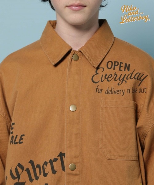 niko and...（ニコアンド）の「【LETTERBOY(レターボーイ)】コラボ落書きプリントブルゾン（ブルゾン・メンズ・ブラウン/ナチュラル・MEDIUM/LARGE）」の18枚目の写真