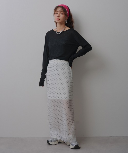bohmal(ボマール)の「前後2WAYロングシアートップス【大きいサイズ有り】(Tシャツ/カットソー・レディース・ブルー/グレー/ライム/ホワイト/ブラック/ピンク・M~L/LL~3L)」の18枚目の写真