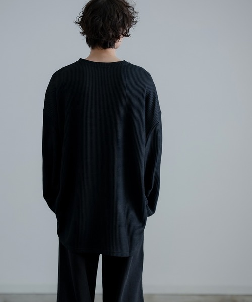 improves（インプローブス）の「裾ラウンド ワッフル ロンT（Tシャツ/カットソー・メンズ・カーキ/ワイン/アイボリー/ブラック/ブルー・MEDIUM/LARGE）」の11枚目の写真