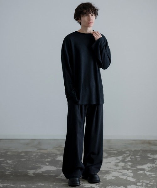 improves（インプローブス）の「裾ラウンド ワッフル ロンT（Tシャツ/カットソー・メンズ・カーキ/ワイン/アイボリー/ブラック/ブルー・MEDIUM/LARGE）」の13枚目の写真