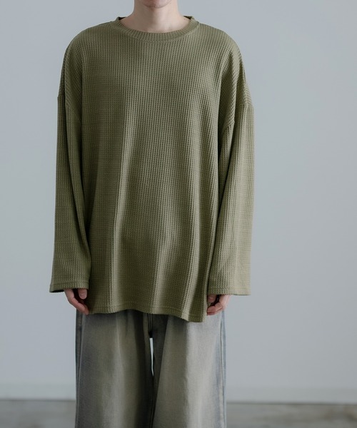improves（インプローブス）の「裾ラウンド ワッフル ロンT（Tシャツ/カットソー・メンズ・カーキ/ワイン/アイボリー/ブラック/ブルー・MEDIUM/LARGE）」の16枚目の写真