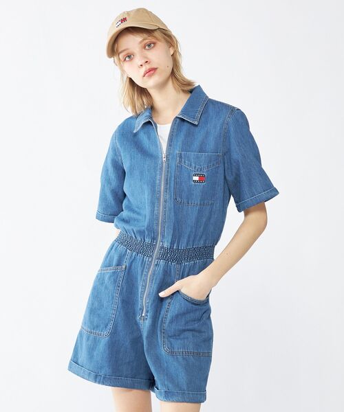  JEANSトミーヒルフィガー デニムワンピース セール】デニムプレイスーツ（ワンピース）｜TOMMY JEANS