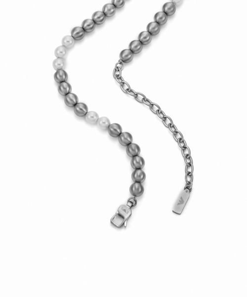 EMPORIO ARMANI（エンポリオアルマーニ）の「エンポリオ・アルマーニ アクセサリー メンズ ネックレス ガンメタル EGS3176040（ネックレス・メンズ・Silver・FREE）」の4枚目の写真