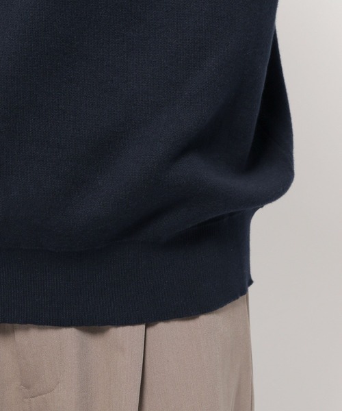 niko and...（ニコアンド）の「無地ジャカードニットポロシャツ（ポロシャツ・メンズ・アイボリー/ネイビー・LARGE/MEDIUM）」の15枚目の写真