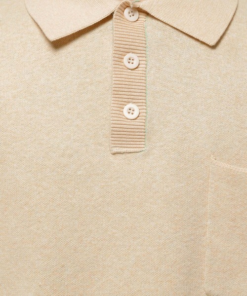 niko and...（ニコアンド）の「無地ジャカードニットポロシャツ（ポロシャツ・メンズ・アイボリー/ネイビー・LARGE/MEDIUM）」の17枚目の写真