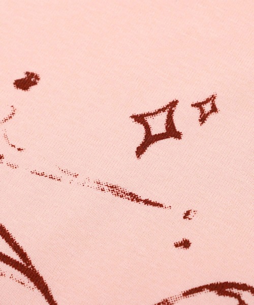 HOOK（フック）の「【HOOK】for　girls　裾シャーリングリボンプリント半袖TEE (SS)（Tシャツ/カットソー・レディース・ブラック/ホワイト/ピンク・SMALL/MEDIUM）」の15枚目の写真