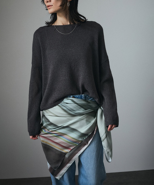 SALON adam et rope'（サロン アダム エ ロペ）の「【duft（ドゥフト） for SALON】duft シルクスカーフ（ストール/ショール・レディース・ホワイト系その他3/ホワイト系その他4・FREE）」の8枚目の写真