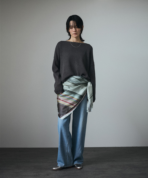 SALON adam et rope'（サロン アダム エ ロペ）の「【duft（ドゥフト） for SALON】duft シルクスカーフ（ストール/ショール・レディース・ホワイト系その他3/ホワイト系その他4・FREE）」の9枚目の写真