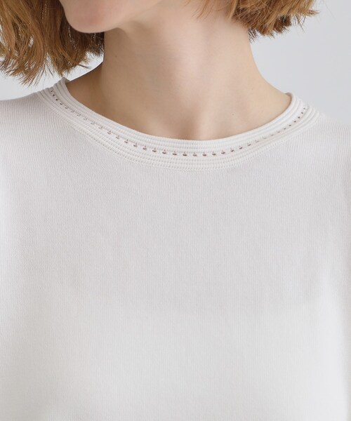 grove（グローブ）の「袖コード刺繍ニットプルオーバー（ニット/セーター・レディース・オフホワイト/ネイビー/ブルーグリーン・02/03/01/05/04）」の11枚目の写真