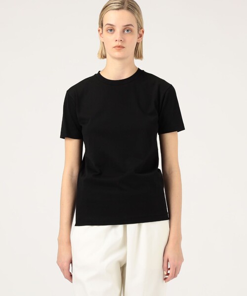 EDITION（エディション）の「ピマコットン ハーフスリーブトップス（Tシャツ/カットソー・レディース・ホワイト/ブラック・FREE）」の11枚目の写真