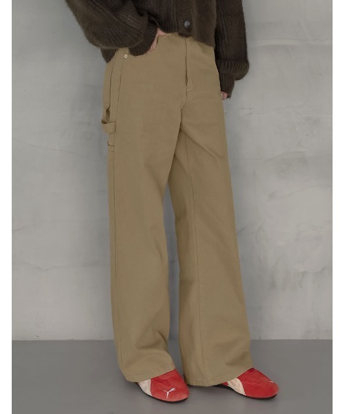 セール】[低身長/高身長サイズ有]花柄or無地カツラギワークデザイン