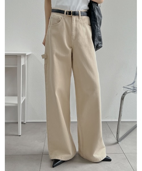 セール】[低身長/高身長サイズ有]花柄or無地カツラギワークデザイン