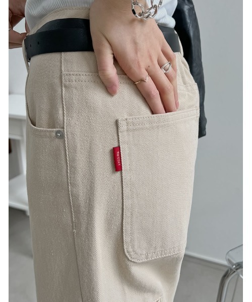 セール】[低身長/高身長サイズ有]花柄or無地カツラギワークデザイン