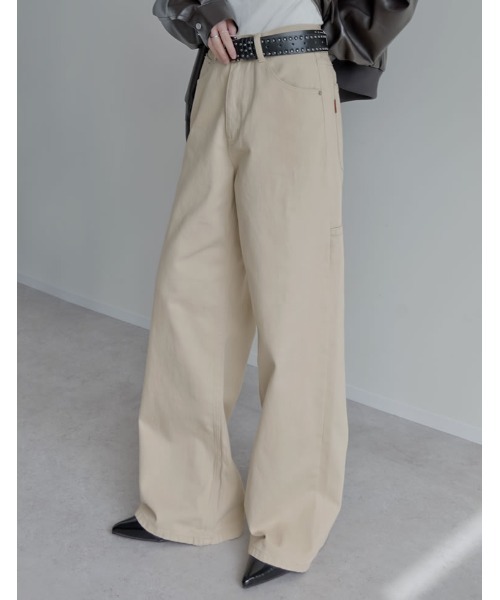 セール】[低身長/高身長サイズ有]花柄or無地カツラギワークデザイン