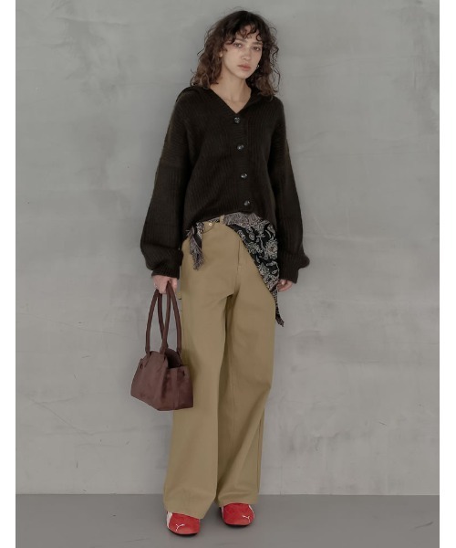 Re:EDIT（リエディ）の「[低身長/高身長サイズ有]花柄or無地カツラギワークデザインペインターパンツ（その他パンツ・レディース・ブラック/アイボリー/グレー系その他/ベージュ/ベージュ系その他・SHORT/MEDIUM/TALL/LARGE）」の9枚目の写真