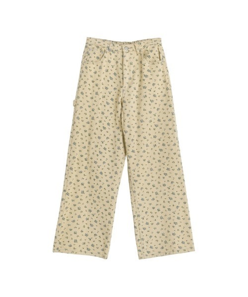 セール】[低身長/高身長サイズ有]花柄or無地カツラギワークデザイン