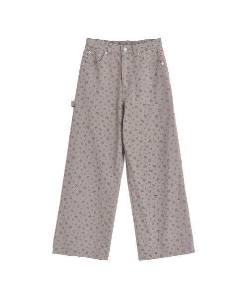 セール】[低身長/高身長サイズ有]花柄or無地カツラギワークデザイン