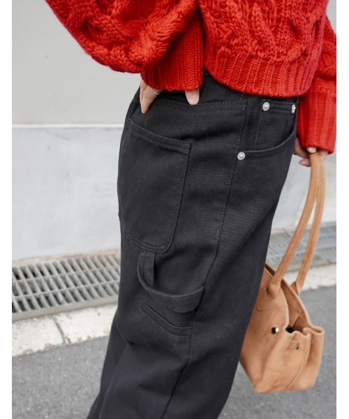 セール】[低身長/高身長サイズ有]花柄or無地カツラギワークデザイン