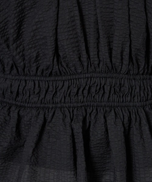 サッカー生地　2wayブラウス セール】2WAYサッカーギャザーブラウス（シャツ/ブラウス