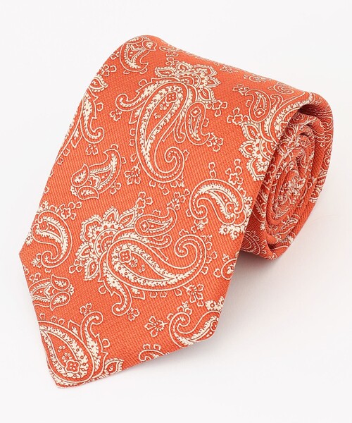 J.PRESS（ジェイプレス）の「ペイズリーハンドプリント ネクタイ（ネクタイ・メンズ・オレンジ系6/ライトグレー系6/ネイビー系6・F）」の3枚目の写真