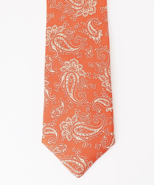 J.PRESS（ジェイプレス）の「ペイズリーハンドプリント ネクタイ（ネクタイ・メンズ・オレンジ系6/ライトグレー系6/ネイビー系6・F）」の4枚目の写真