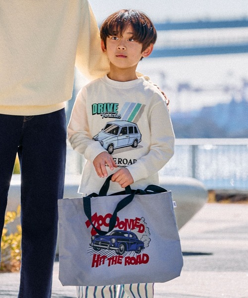 FOUND GOOD（ファウンドグッド）の「K/CARレッスントート（トートバッグ・キッズ・ベージュ/グレー系5・FREE）」の3枚目の写真