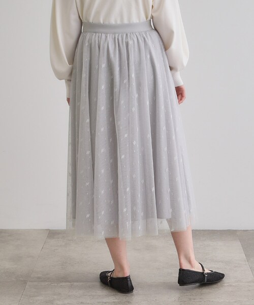 grove（グローブ）の「幾何柄チュールスカート（スカート・レディース・ライトグレー/ブラック/ナチュラル・03/02/05/01/04）」の18枚目の写真