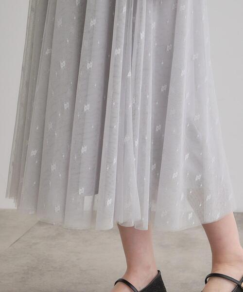 grove（グローブ）の「幾何柄チュールスカート（スカート・レディース・ライトグレー/ブラック/ナチュラル・03/02/05/01/04）」の20枚目の写真