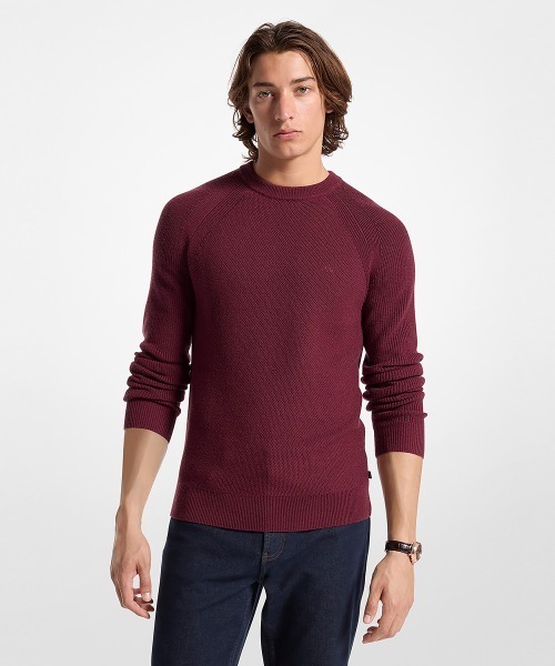 MICHAEL KORS(マイケルコース)の「メリノ クルーネック(ニット/セーター・メンズ・レッド系・XL/XS/S)」の1枚目の写真