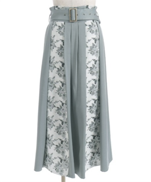 axes femme(アクシーズファム)の「フラワージャカード切替スカート(スカート・レディース・ブラック/カーキ/サックスブルー・FREE)」の14枚目の写真