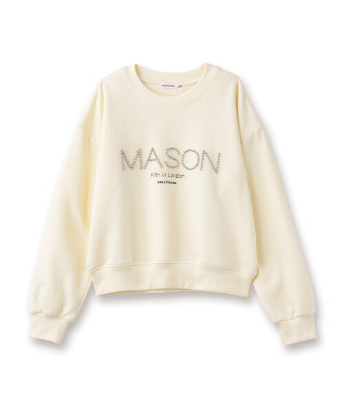 DRESSTERIOR（ドレステリア）の「【洗える/ショート丈】メイソンスタッズロゴ裏毛プルオーバー（スウェット・レディース・ライトグレー/アイボリー/ダークグレー・34/36/38）」の4枚目の写真