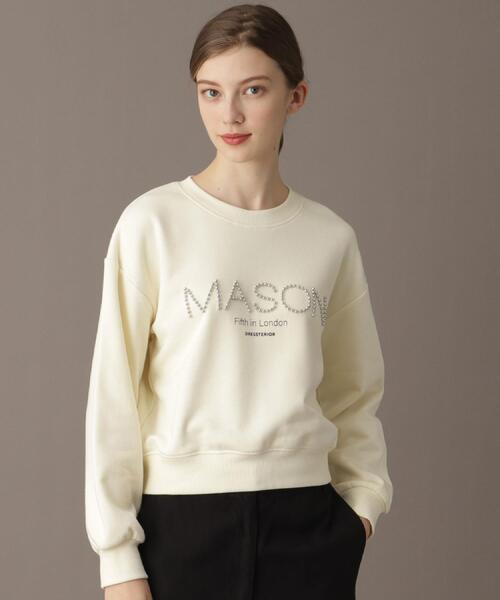 DRESSTERIOR（ドレステリア）の「【洗える/ショート丈】メイソンスタッズロゴ裏毛プルオーバー（スウェット・レディース・ライトグレー/アイボリー/ダークグレー・34/36/38）」の5枚目の写真