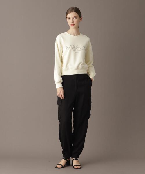 DRESSTERIOR（ドレステリア）の「【洗える/ショート丈】メイソンスタッズロゴ裏毛プルオーバー（スウェット・レディース・ライトグレー/アイボリー/ダークグレー・34/36/38）」の7枚目の写真