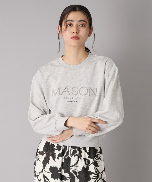 DRESSTERIOR（ドレステリア）の「【洗える/ショート丈】メイソンスタッズロゴ裏毛プルオーバー（スウェット・レディース・ライトグレー/アイボリー/ダークグレー・34/36/38）」の18枚目の写真