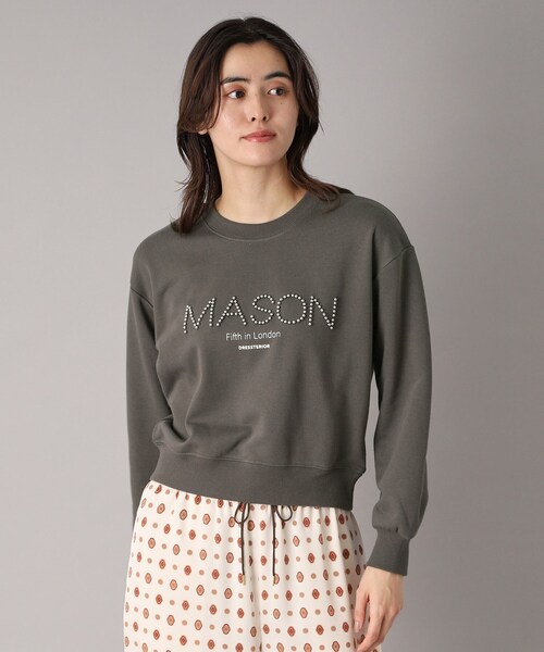 DRESSTERIOR（ドレステリア）の「【洗える/ショート丈】メイソンスタッズロゴ裏毛プルオーバー（スウェット・レディース・ライトグレー/アイボリー/ダークグレー・34/36/38）」の21枚目の写真