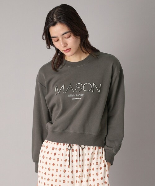 DRESSTERIOR（ドレステリア）の「【洗える/ショート丈】メイソンスタッズロゴ裏毛プルオーバー（スウェット・レディース・ライトグレー/アイボリー/ダークグレー・34/36/38）」の22枚目の写真