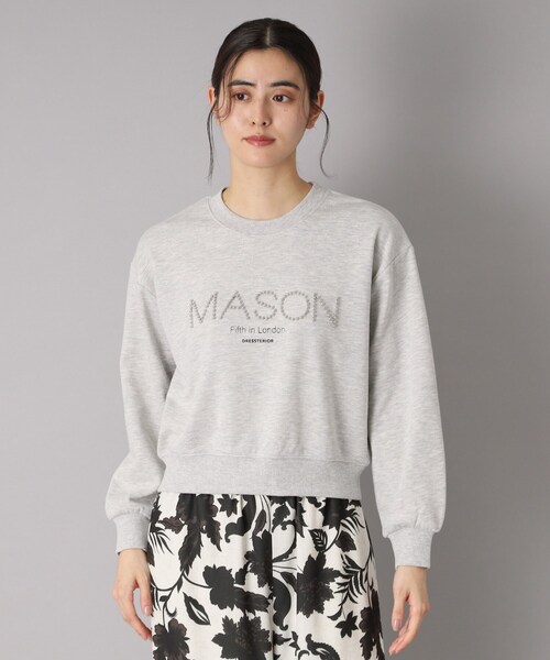 DRESSTERIOR（ドレステリア）の「【洗える/ショート丈】メイソンスタッズロゴ裏毛プルオーバー（スウェット・レディース・ライトグレー/アイボリー/ダークグレー・34/36/38）」の13枚目の写真