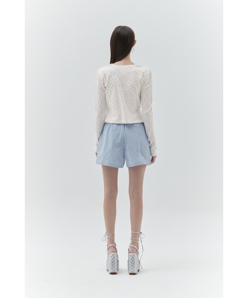 KIRSH（キルシー）の「KIRSH PLAIN ROUND NECK SLIM CARDIGAN キルシー プレーン ラウンド ネック スリム カーディガン（カーディガン/ボレロ・レディース・ホワイト/ダークネイビー・ONE SIZE）」の5枚目の写真