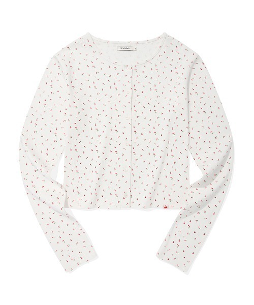 KIRSH（キルシー）の「KIRSH PLAIN ROUND NECK SLIM CARDIGAN キルシー プレーン ラウンド ネック スリム カーディガン（カーディガン/ボレロ・レディース・ホワイト/ダークネイビー・ONE SIZE）」の7枚目の写真